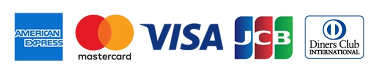 アメリカンエキスプレス,マスター,ビザ、JCB,ダイナーズ